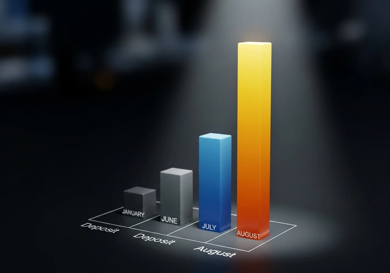 Em Qual Mês Foi Feito o Maior Depósito: Janeiro, Junho, Julho ou Agosto?